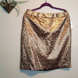 Brown and gold skirt
